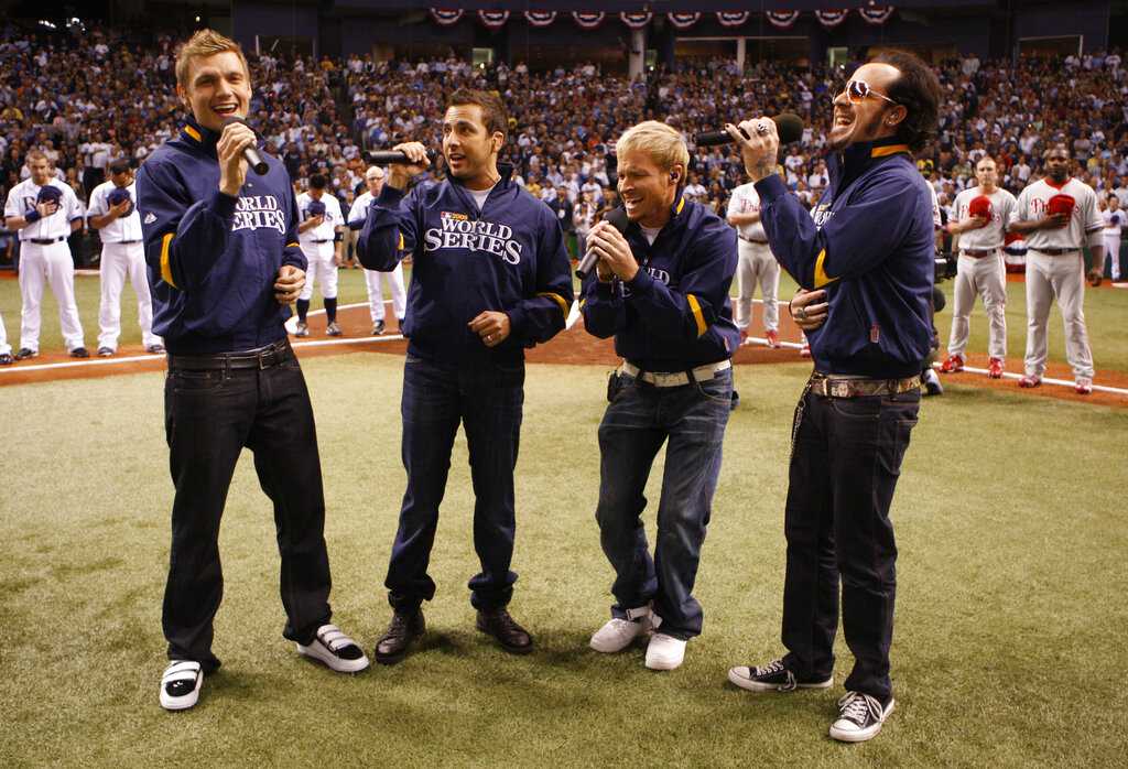The Backstreet Boys sang the national anthem the last time the World Series was at the Trop — WESH 2 Orlando