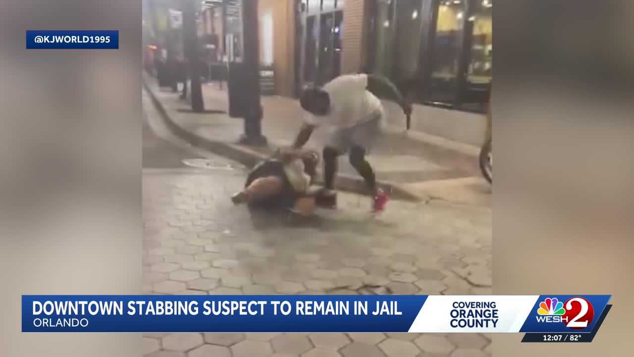Downtown Orlando stabbing suspect ordered to remain in jail without bond — WESH 2 Orlando, Celebration Business news