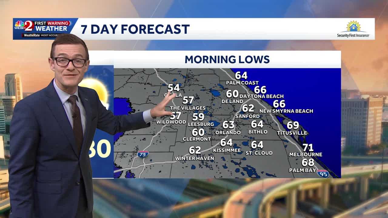 Central Florida to see cooler mornings this week — WESH 2 Orlando, Celebration Community news